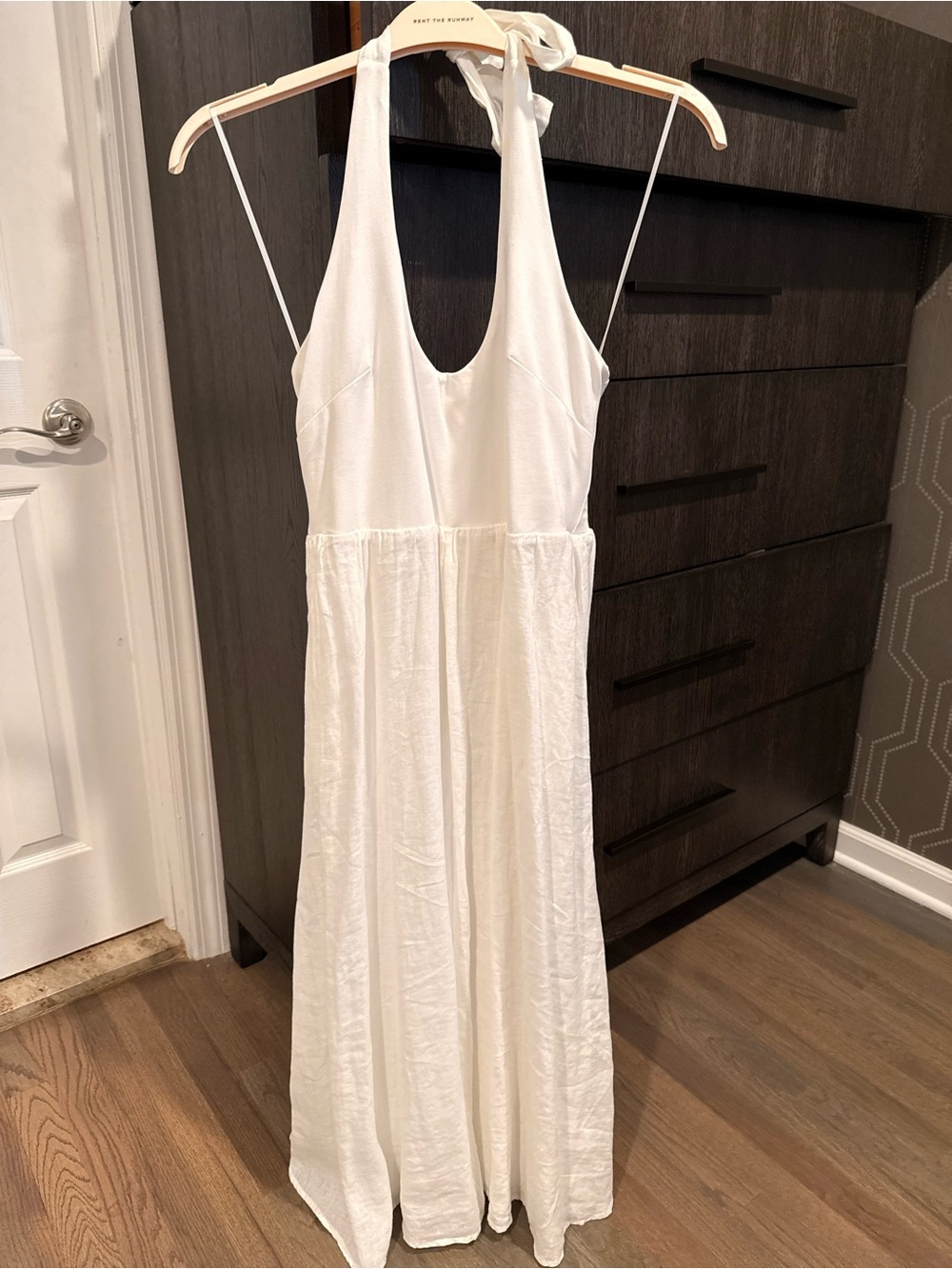 J. Crew White Halter Maxi Dress